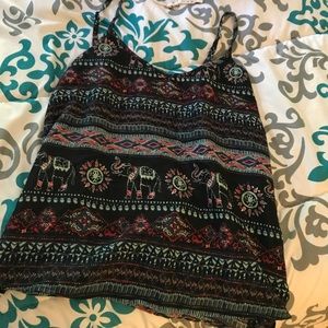 hollister tribal pattern tank top