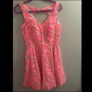 Cutout fit and flare dress