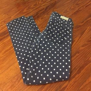 AG polka-dot jeans.  Size 27R