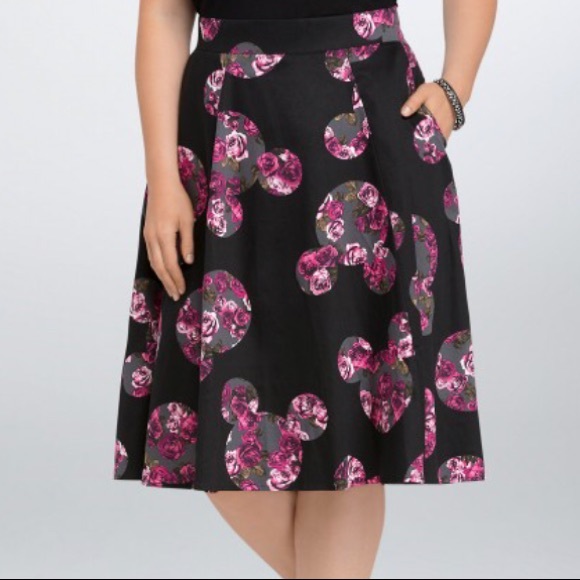 Disney Dresses & Skirts - Torrid & Disney | Floral Mickey Mouse Skirt