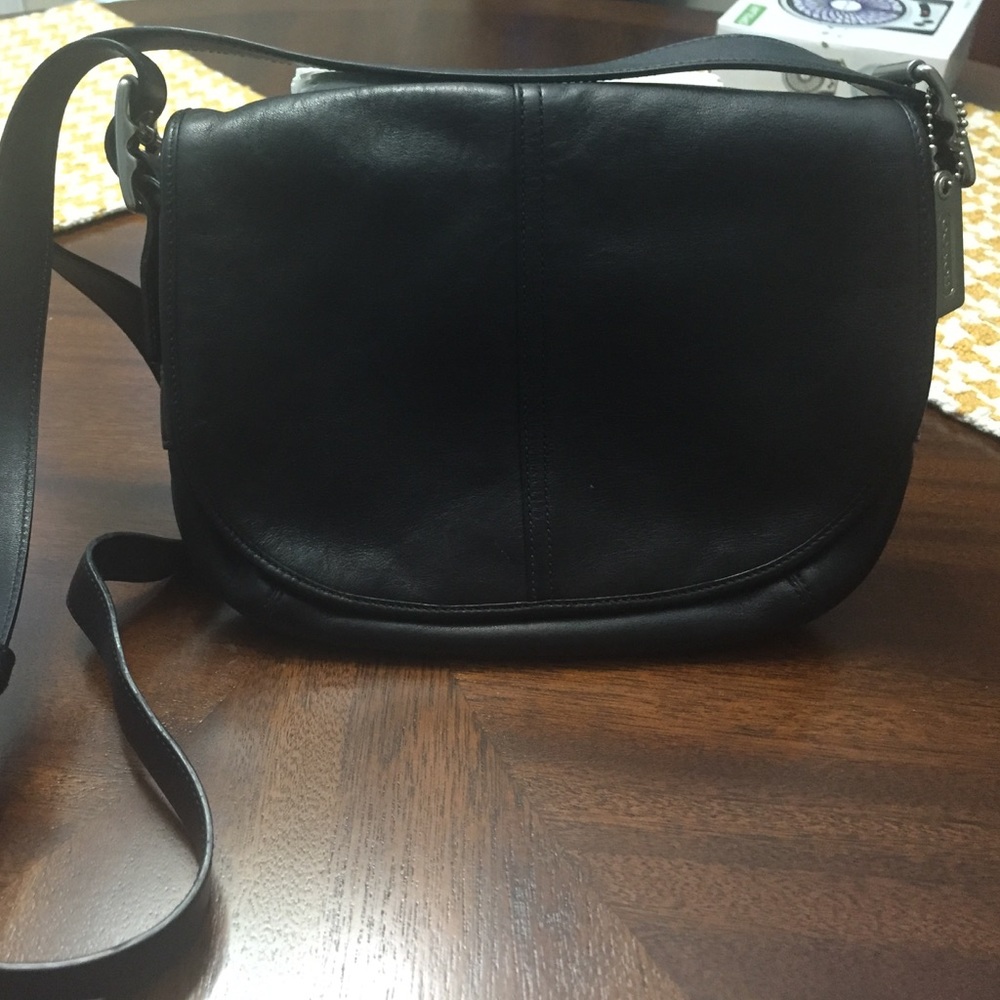 Authentic Coach saddle bag/ black