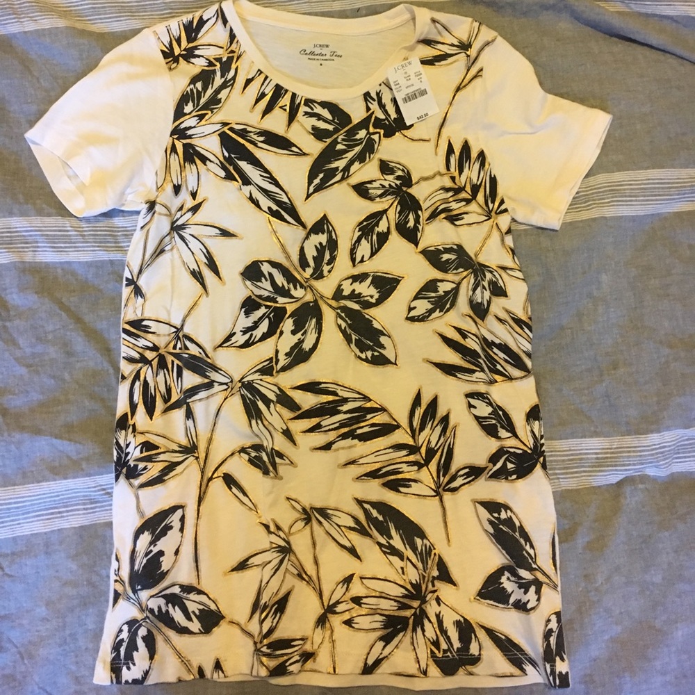 J Crew Collectors T tropical print