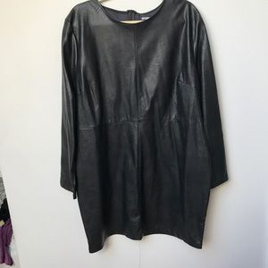 NWT pleather long sleeve dress