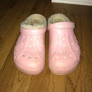 Pink crocs