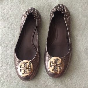Gold Tory Burch flats