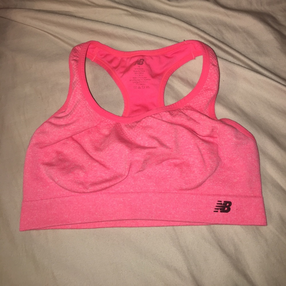 Pinkish Orange New Balance Sports Bra