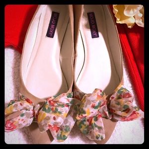 Flats with floral bow