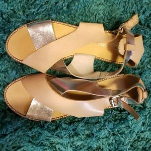 Deena and Ozzy leather heeled sandals