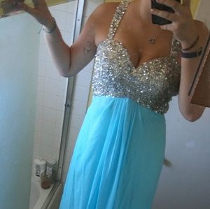 Tiffany blue prom dress
