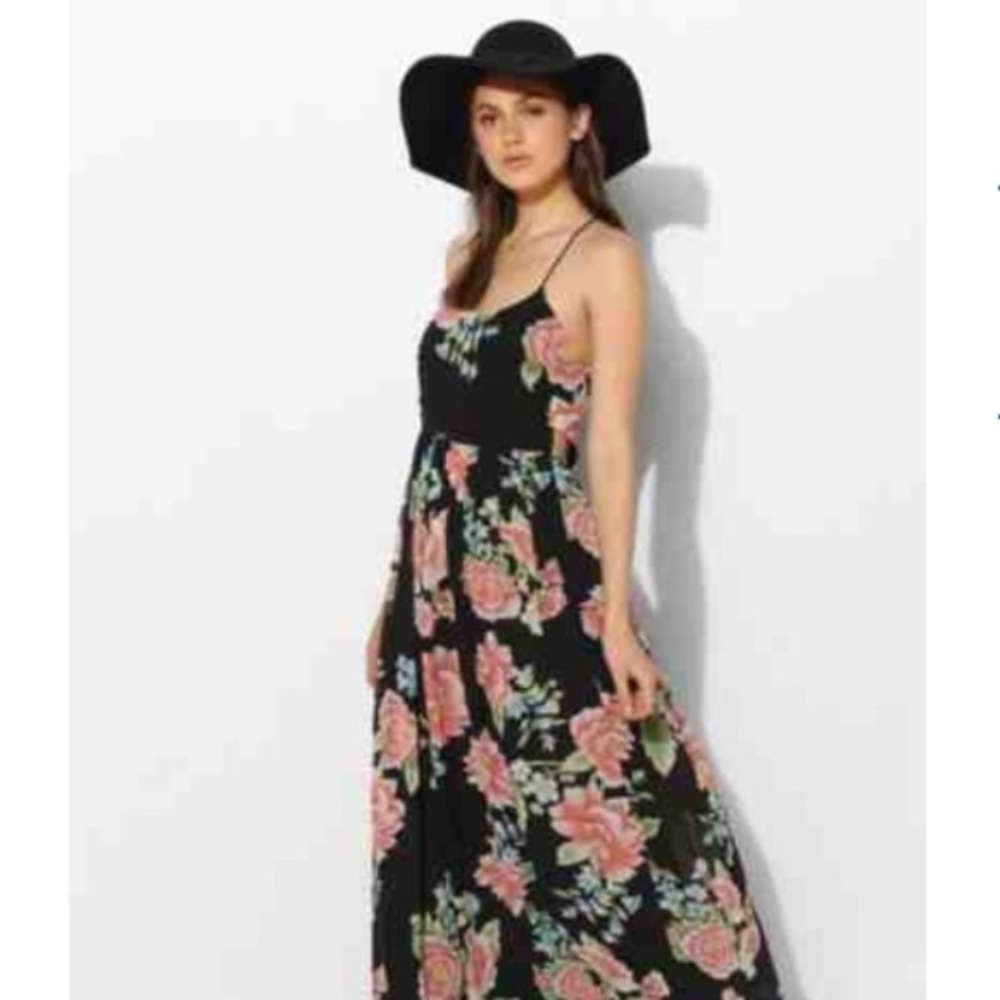 Urban outfitters Floral Maxi dress with cutouts
