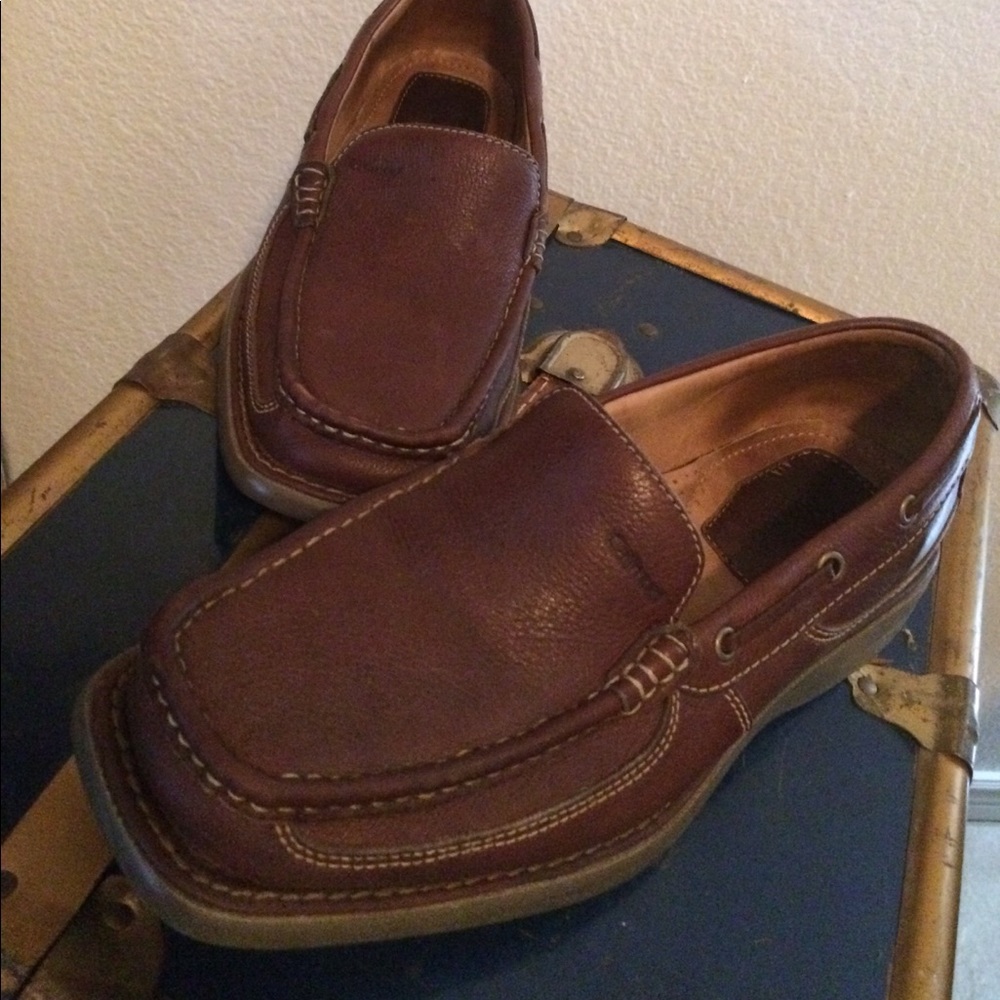 CALImod dress moc boat loafer. Size 10 brown.