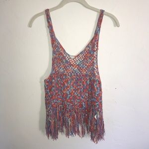 Colorful crochet tank