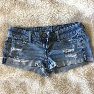 American Eagle Distressed Jean Shorts