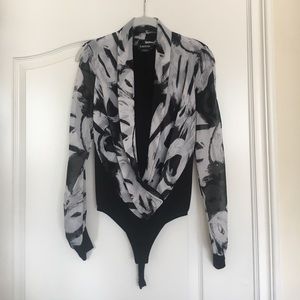 Bebe Deep-V Sexy Leotard