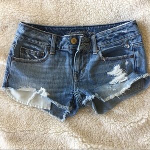 American Eagle Distressed Jean Shorts