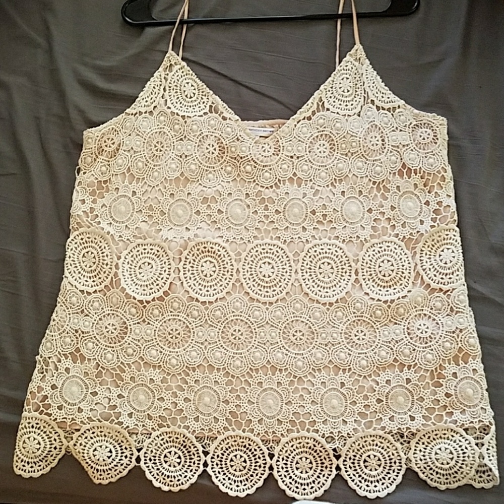 Lavender Brown crochet tank top