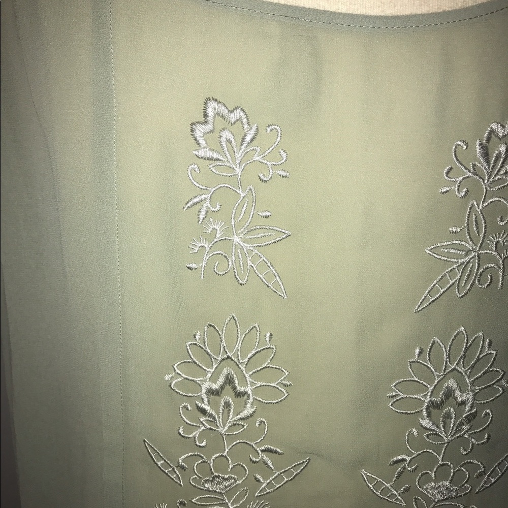 NWT Torrid chiffon blouse with embroidery & lace - Picture 2 of 8