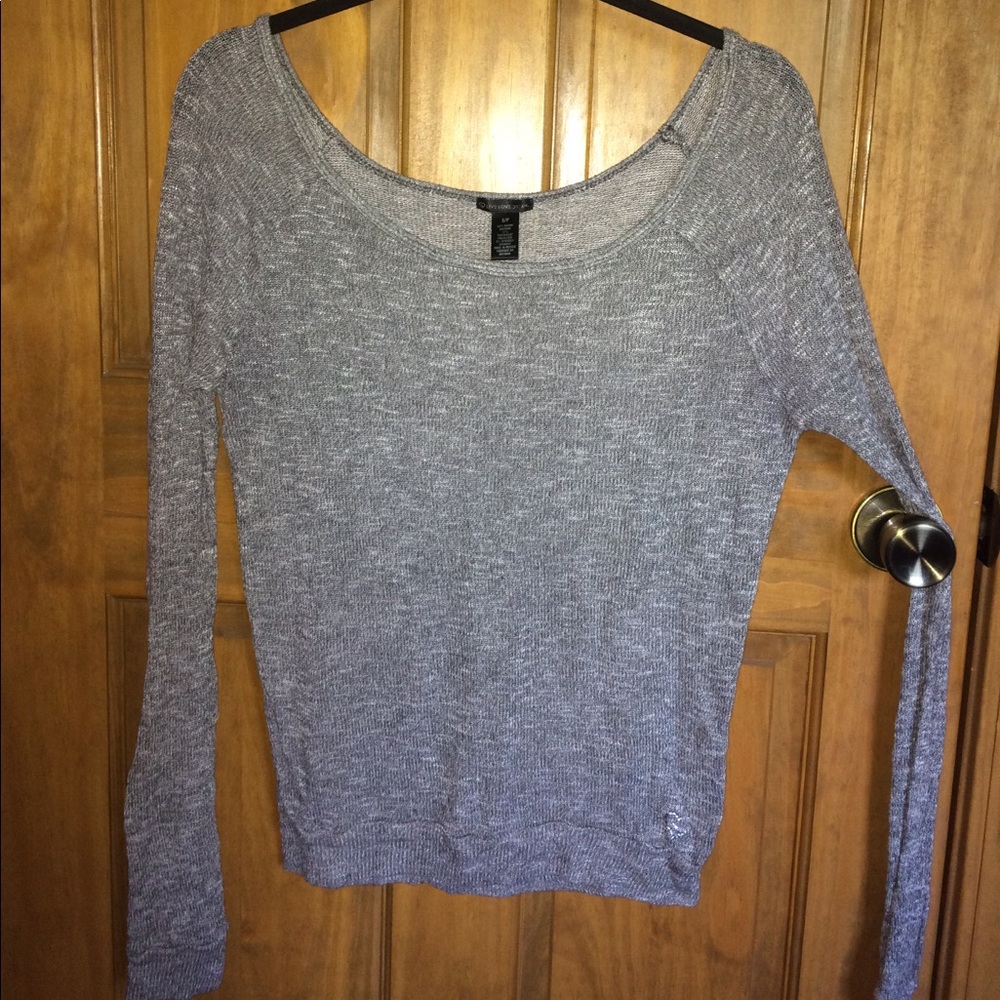 Soft, stretchy, grey sweater