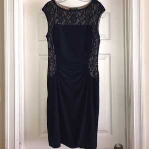 Ralph Lauren Navy Blue Lace Dress