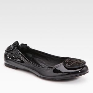 Black patent leather Tory Burch flats