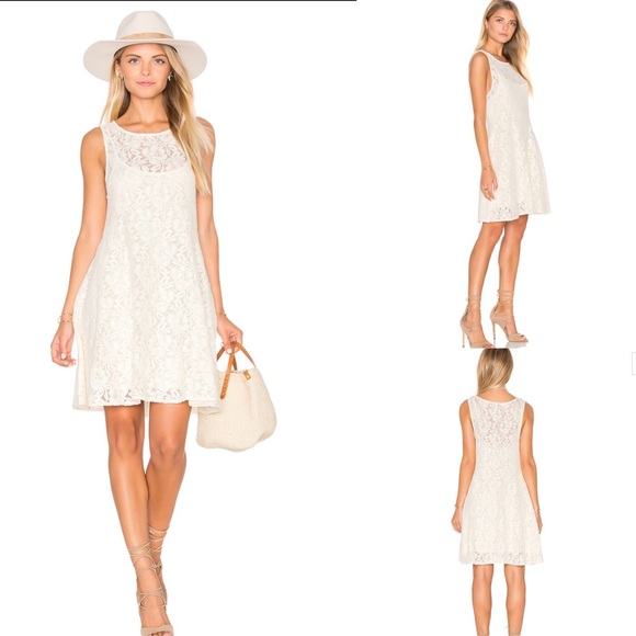 FREE PEOPLE "Miles of Lace" Ivory Dress (L) NEW - Picture 1 of 1