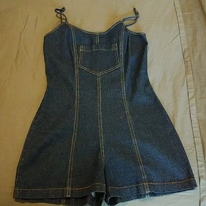 Women's denim jump suit