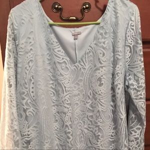 Baby blue long sleeve dress