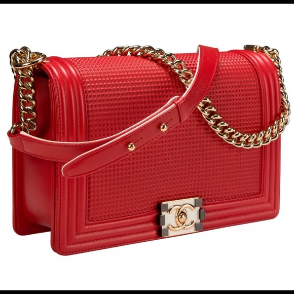 2014 Chanel Le Boy bag Lipstick Red - Picture 3 of 3