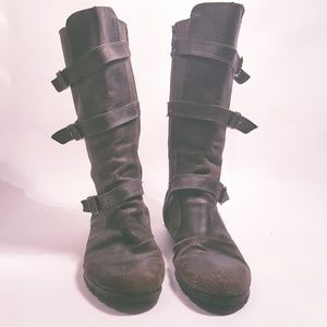 UO Brown Distressed Boots