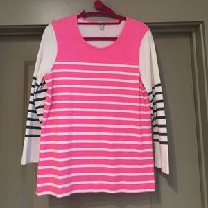 J Crew striped long sleeve top