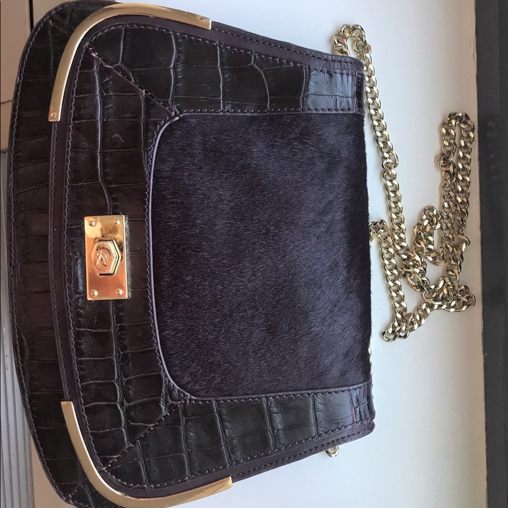 Vince camuto purple over the shoulder purse