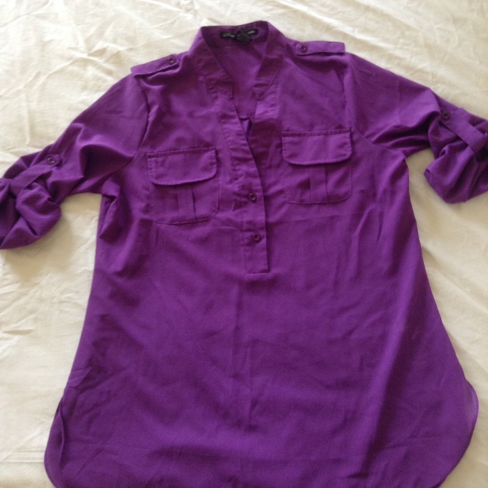 A purple blouse