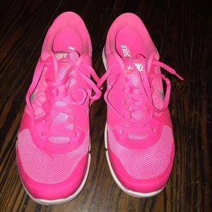 Hot pink Nike's