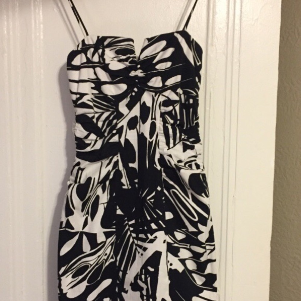 Black and white long dress