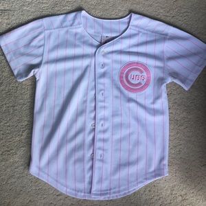 Pink Pinstripe Cubs Jersey
