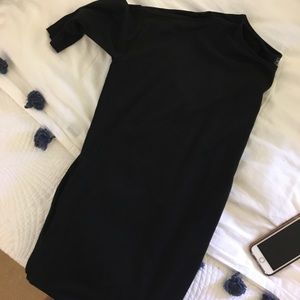 Slouchy Black Shirtdress