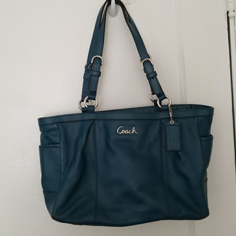 Midnight Blue Coach Tote
