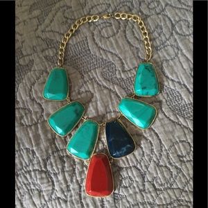 ANTHROPOLOGIE TURQUOISE STATEMENT NECKLACE