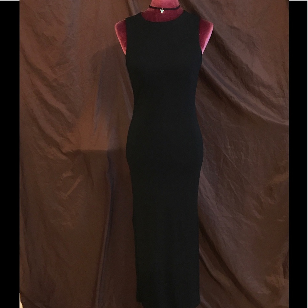 Sexy Long Black Dress w/ Slits (Small)