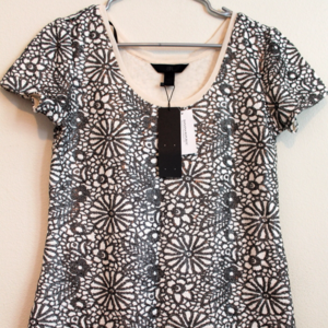 NWT Black and Cream Banana Republic Sequin Shirt