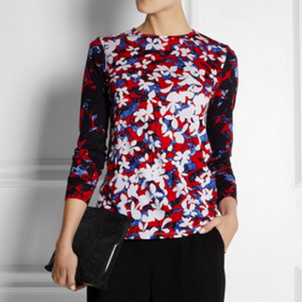 Peter Pilotto for Target Shirt in Red Floral Print