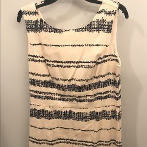 Banana Republic Cream/Navy Shift Dress
