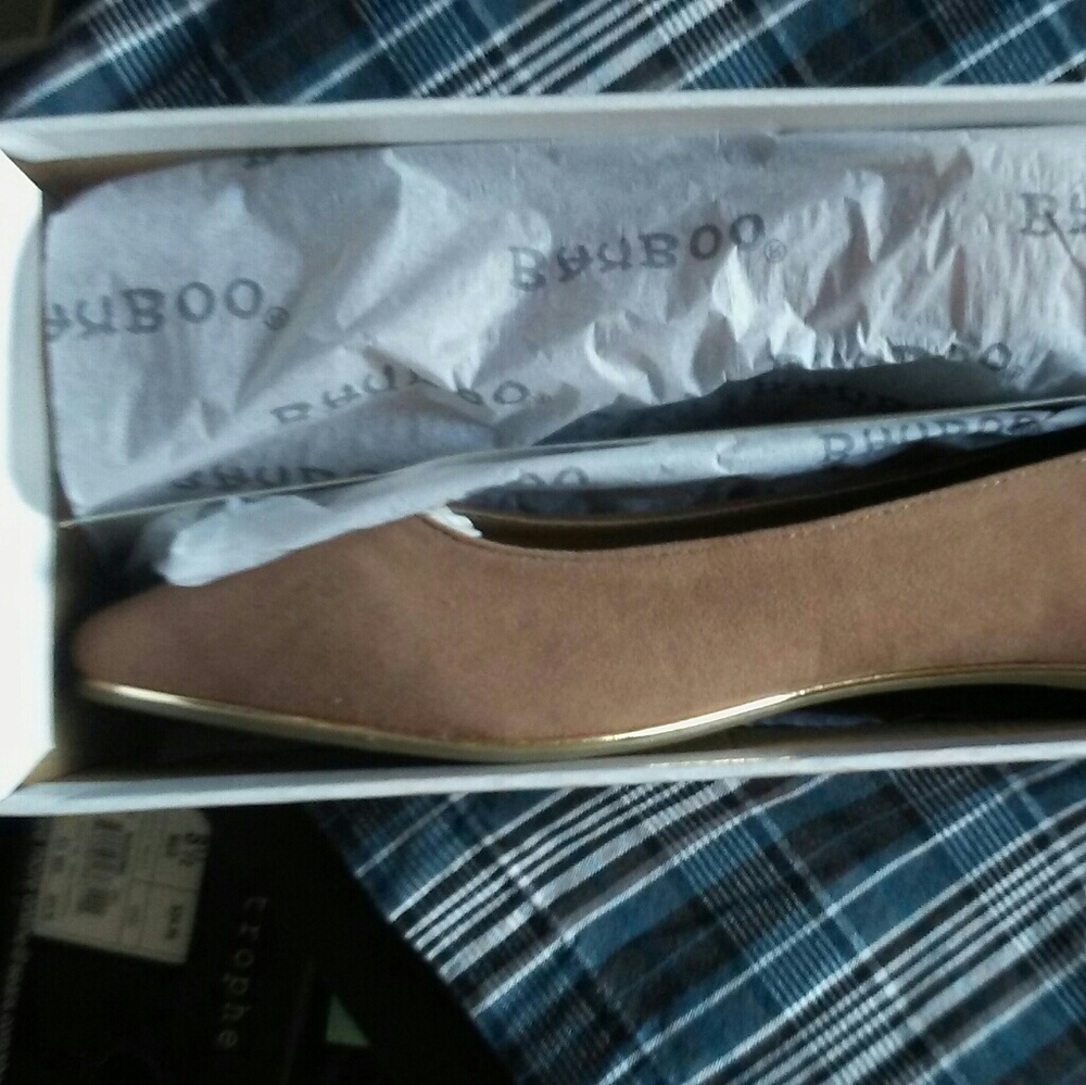 Dark tan (or brown) flats