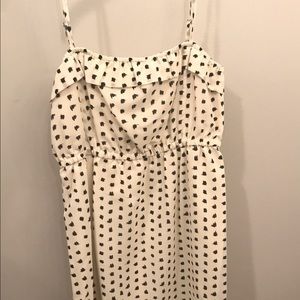 J. Crew Cream & Black Mini Dress