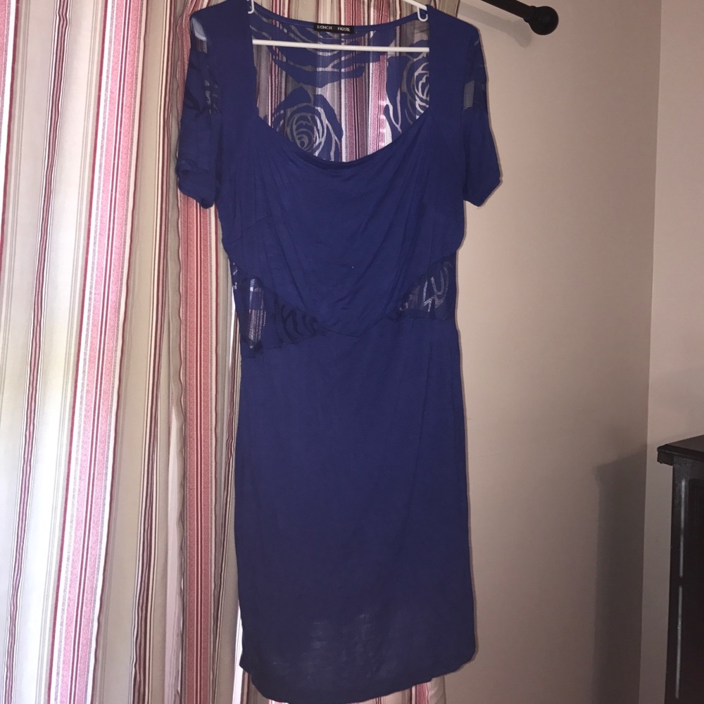 Blue mesh dress