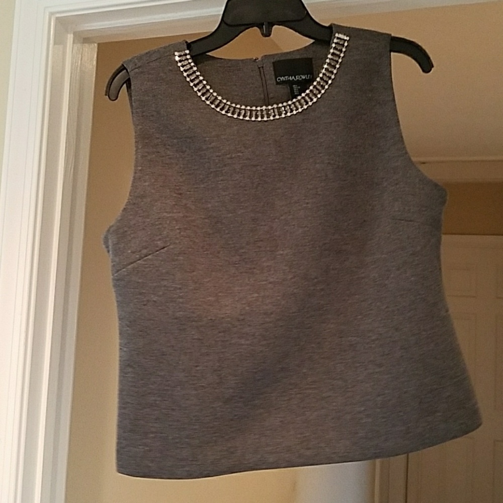 Grey dressy top. Worn twice