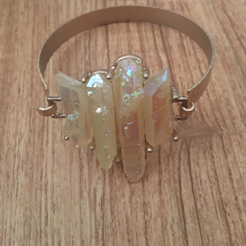 Shimmer crystals gold bracelet