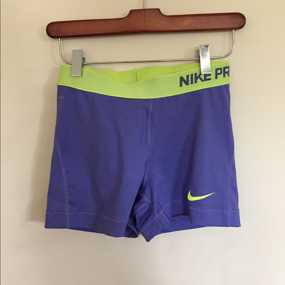 Purple Nike Pro Shorts