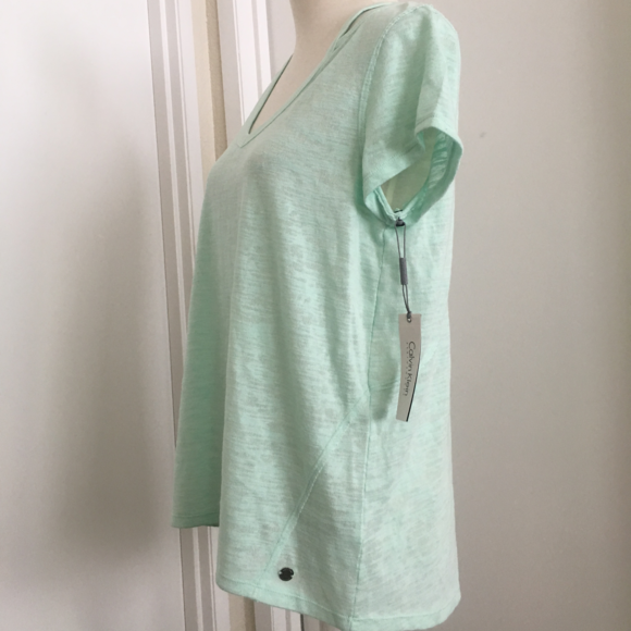 Calvin Klein Women's Performance Mint top Size L - Picture 3 of 5