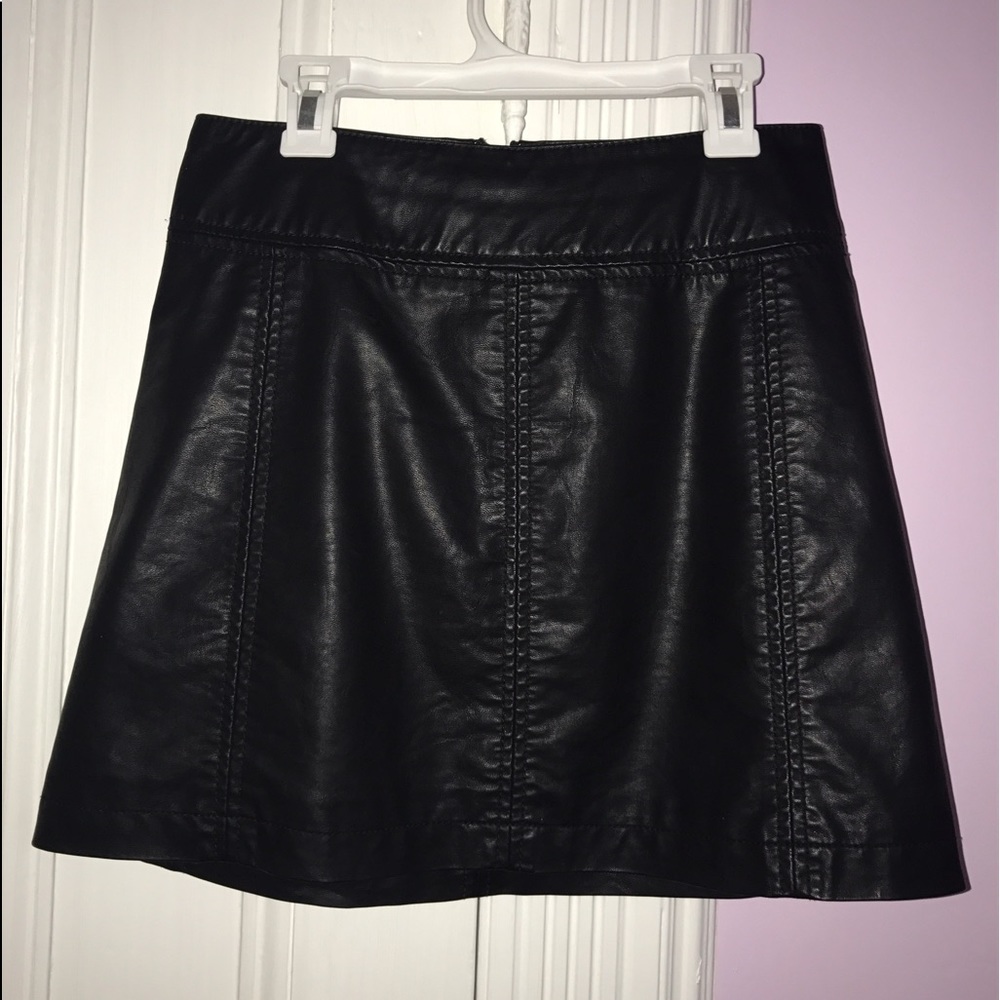 New Free People Leather Skirt